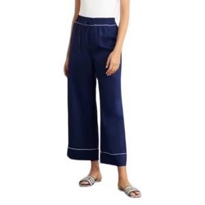 Hill House The Skylar Beach Pant in Navy Linen